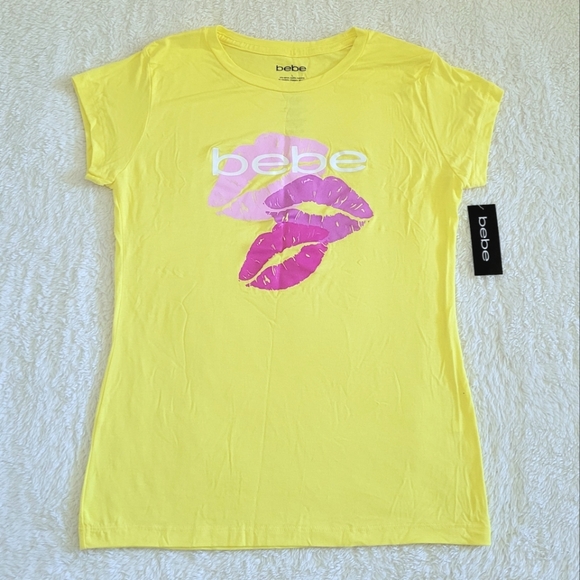 bebe Tops - ✨️HP✨️ bebe Blazing🔥 Yellow💛 Lips💋 Trio3️⃣ Top - NWT